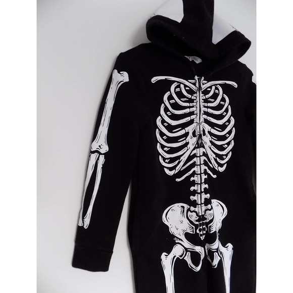 H&M unisex kids skeleton bones costume 8-10 YO Halloween - Picture 3 of 7
